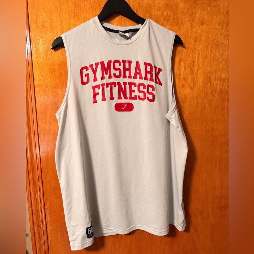 Gymshark White Fitness Tee with Black Logo